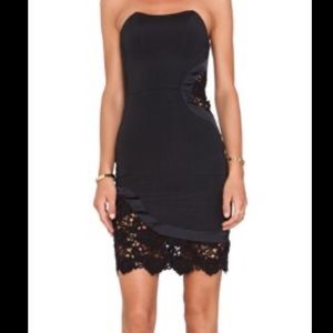 Kalisz Strapless Alexis Dress in Black NWT in medium. 30 inch in length